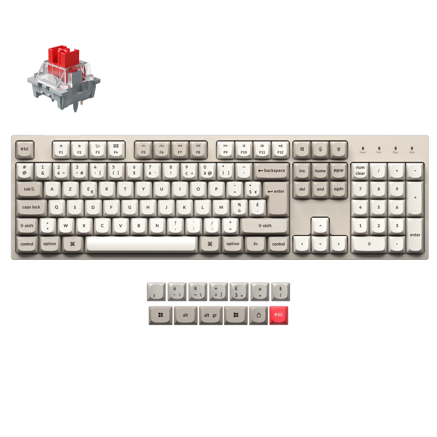Keychron C2 Pro 8K QMK Wired Custom Mechanical Keyboard ISO Layout Collection