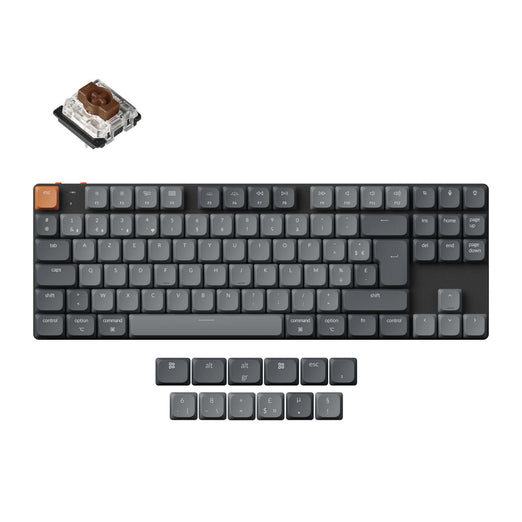 Raccolta di tastiere meccaniche personalizzate wireless QMK Keychron K1 Max con layout ISO