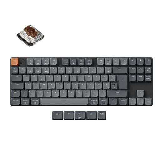 Raccolta di tastiere meccaniche personalizzate wireless QMK Keychron K1 Max con layout ISO