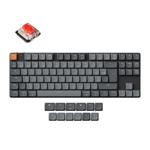 Raccolta di tastiere meccaniche personalizzate wireless QMK Keychron K1 Max con layout ISO