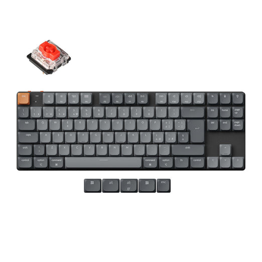Raccolta di tastiere meccaniche personalizzate wireless QMK Keychron K1 Max con layout ISO