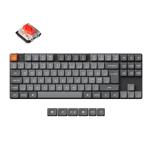 Raccolta di tastiere meccaniche personalizzate wireless QMK Keychron K1 Max con layout ISO