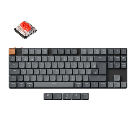 Raccolta di tastiere meccaniche personalizzate wireless QMK Keychron K1 Max con layout ISO