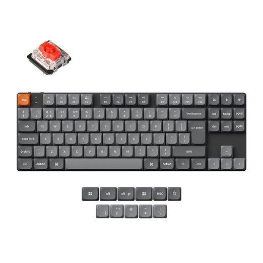 Raccolta di tastiere meccaniche personalizzate wireless QMK Keychron K1 Max con layout ISO