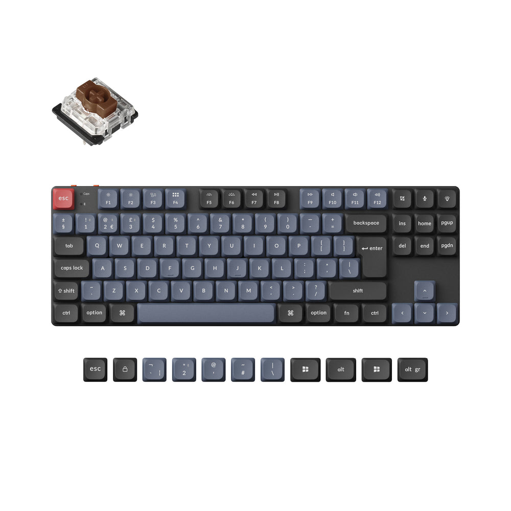 Collezione di layout ISO di tastiere meccaniche personalizzate wireless Keychron K1 Pro QMK/VIA