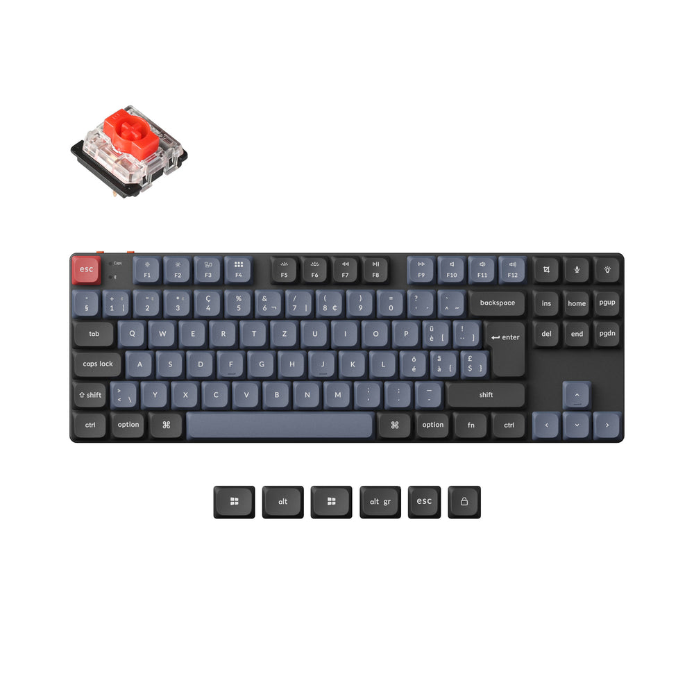 Collezione di layout ISO di tastiere meccaniche personalizzate wireless Keychron K1 Pro QMK/VIA