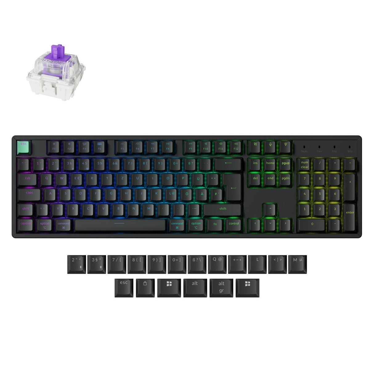 Tastiera personalizzata wireless Keychron K10 HE con switch magnetici, collezione con layout ISO