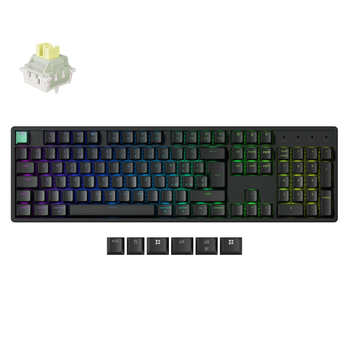 Tastiera personalizzata wireless Keychron K10 HE con switch magnetici, collezione con layout ISO