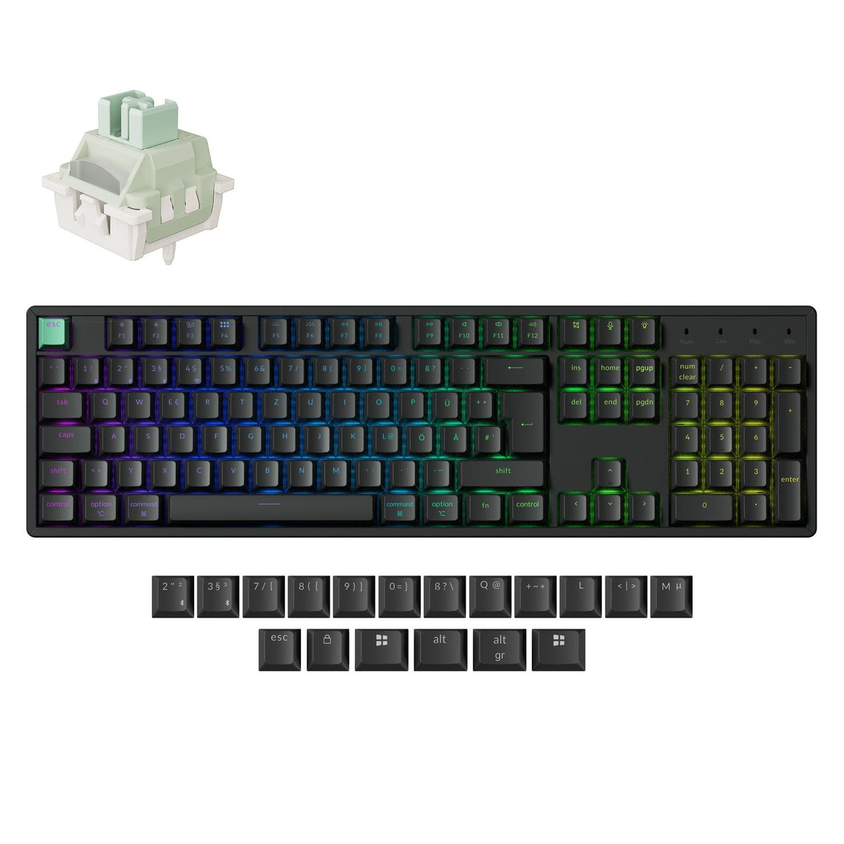 Tastiera personalizzata wireless Keychron K10 HE con switch magnetici, collezione con layout ISO
