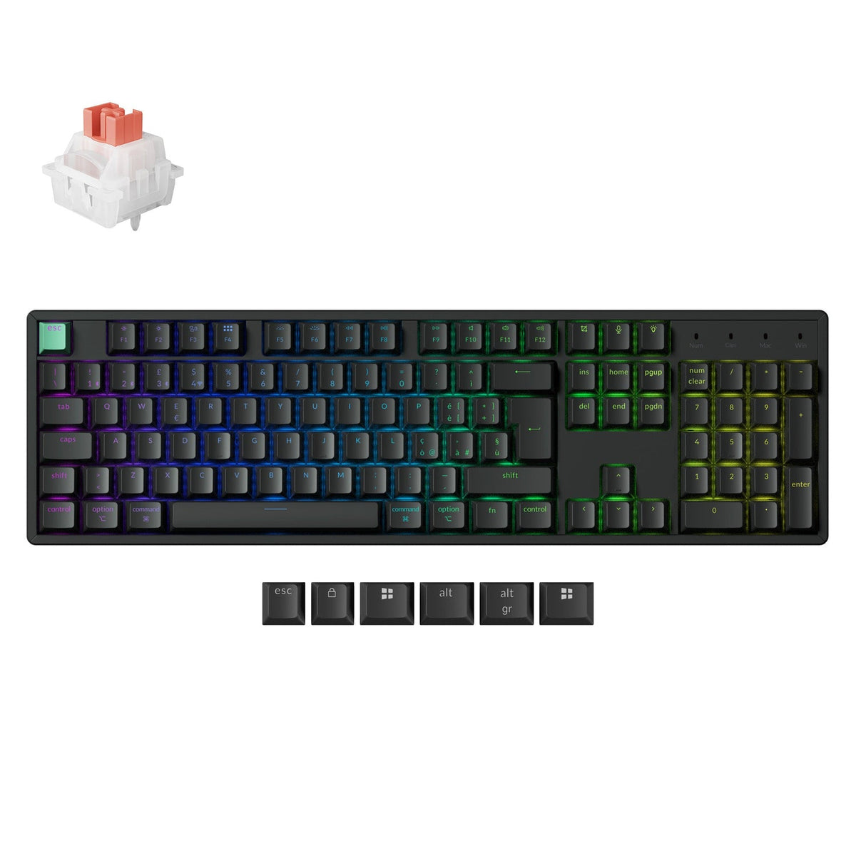 Tastiera personalizzata wireless Keychron K10 HE con switch magnetici, collezione con layout ISO