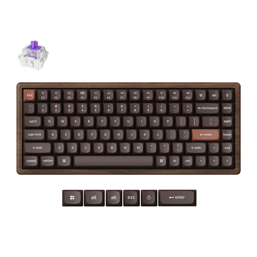 Keychron K2 HE Wireless Magnetic Switch Custom Keyboard-All-Wood Speci ...
