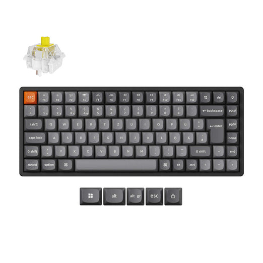 Collezione di tastiere meccaniche personalizzate wireless Keychron K2 Max QMK con layout ISO