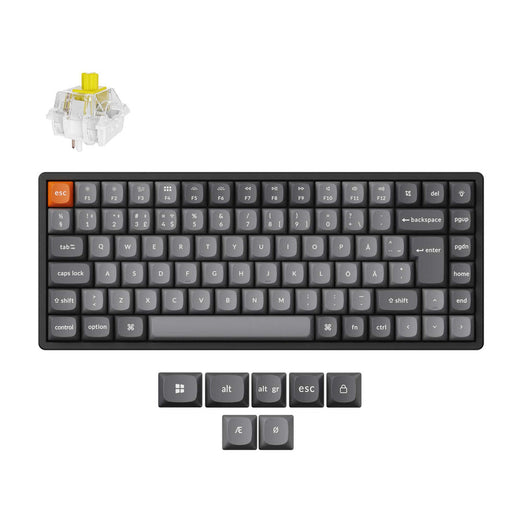 Collezione di tastiere meccaniche personalizzate wireless Keychron K2 Max QMK con layout ISO