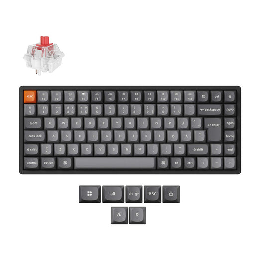 Collezione di tastiere meccaniche personalizzate wireless Keychron K2 Max QMK con layout ISO