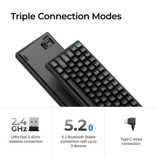 Collezione di tastiere meccaniche wireless personalizzate Keychron K2 Ultra 8K con layout ISO