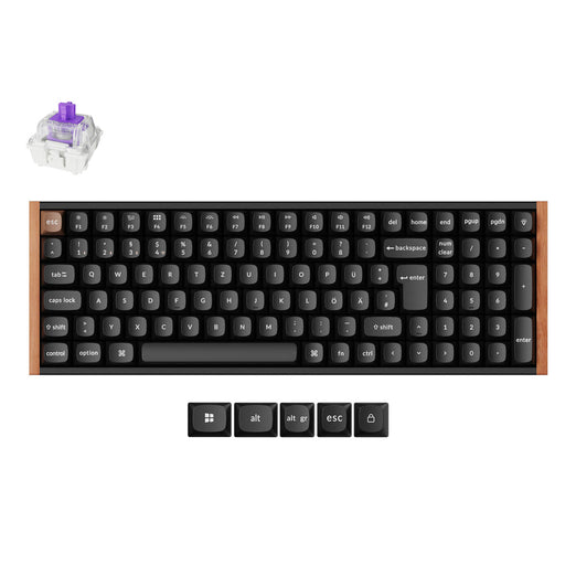 Collezione di tastiere personalizzate wireless Keychron K4 HE con switch magnetici e layout ISO