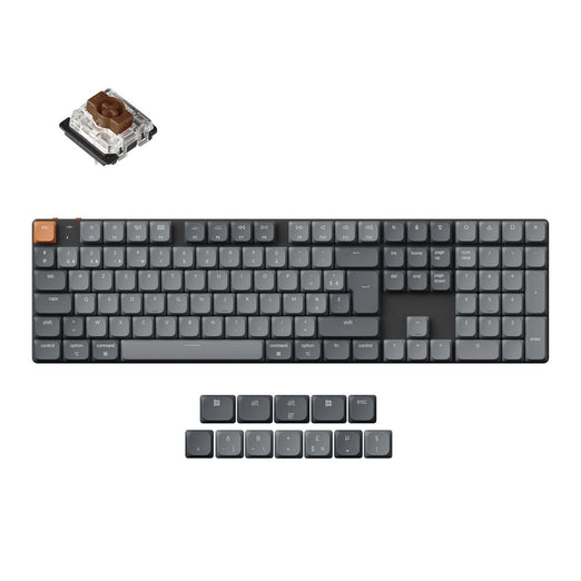 Raccolta di tastiere meccaniche personalizzate wireless QMK Keychron K5 Max con layout ISO