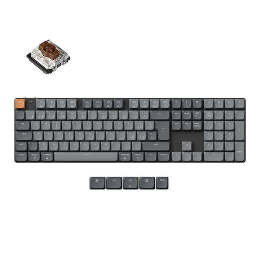Raccolta di tastiere meccaniche personalizzate wireless QMK Keychron K5 Max con layout ISO