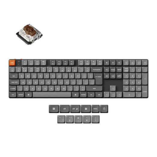 Raccolta di tastiere meccaniche personalizzate wireless QMK Keychron K5 Max con layout ISO