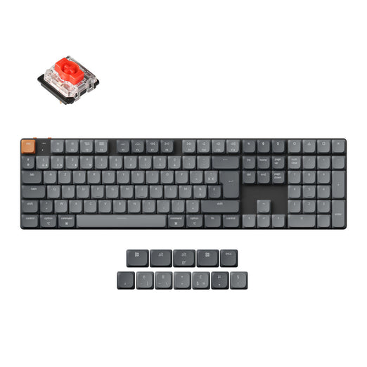 Raccolta di tastiere meccaniche personalizzate wireless QMK Keychron K5 Max con layout ISO