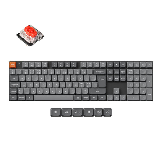 Raccolta di tastiere meccaniche personalizzate wireless QMK Keychron K5 Max con layout ISO