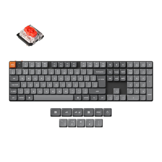 Raccolta di tastiere meccaniche personalizzate wireless QMK Keychron K5 Max con layout ISO
