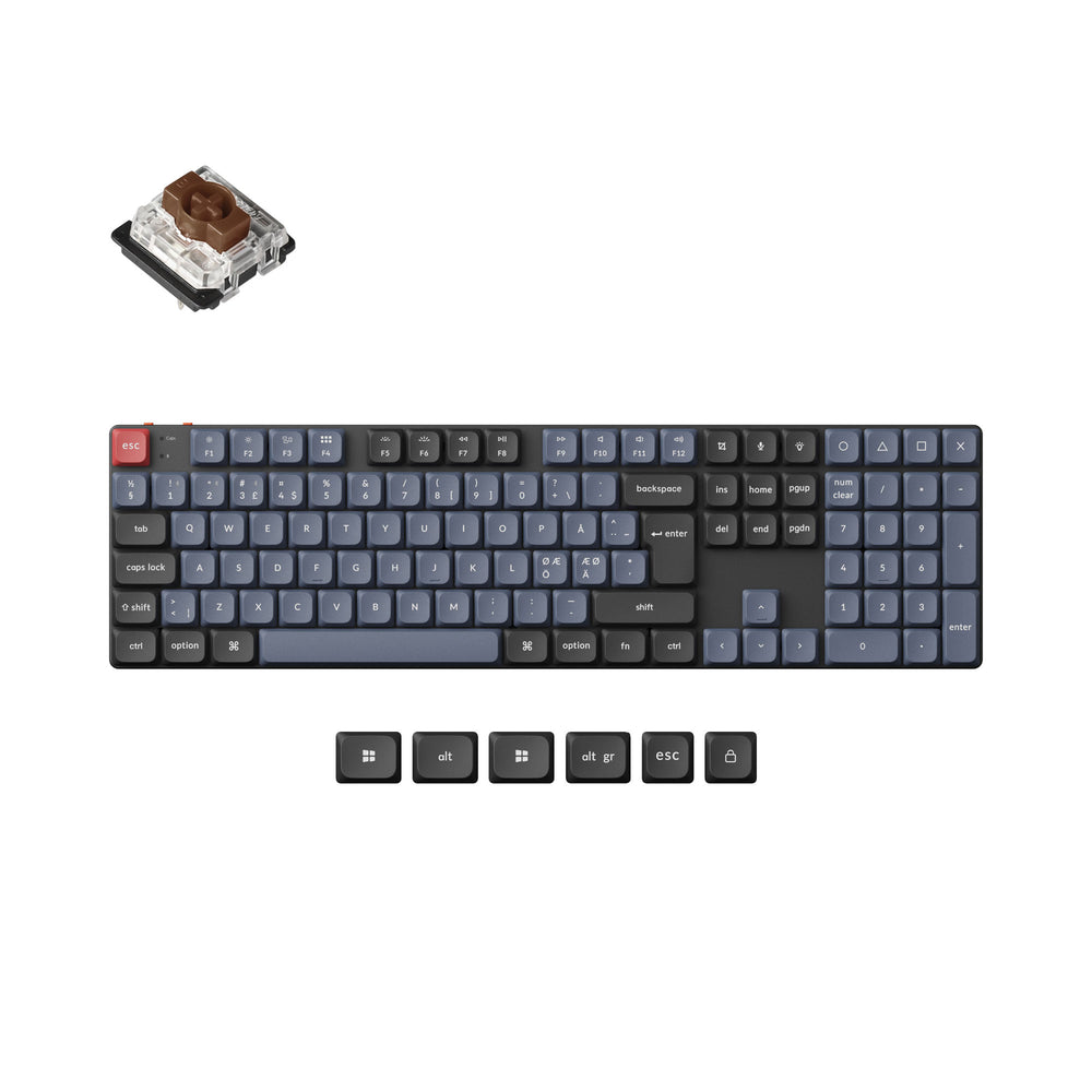 Collezione di layout ISO di tastiere meccaniche personalizzate wireless Keychron K5 Pro QMK/VIA