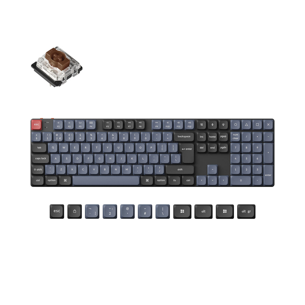 Collezione di layout ISO di tastiere meccaniche personalizzate wireless Keychron K5 Pro QMK/VIA