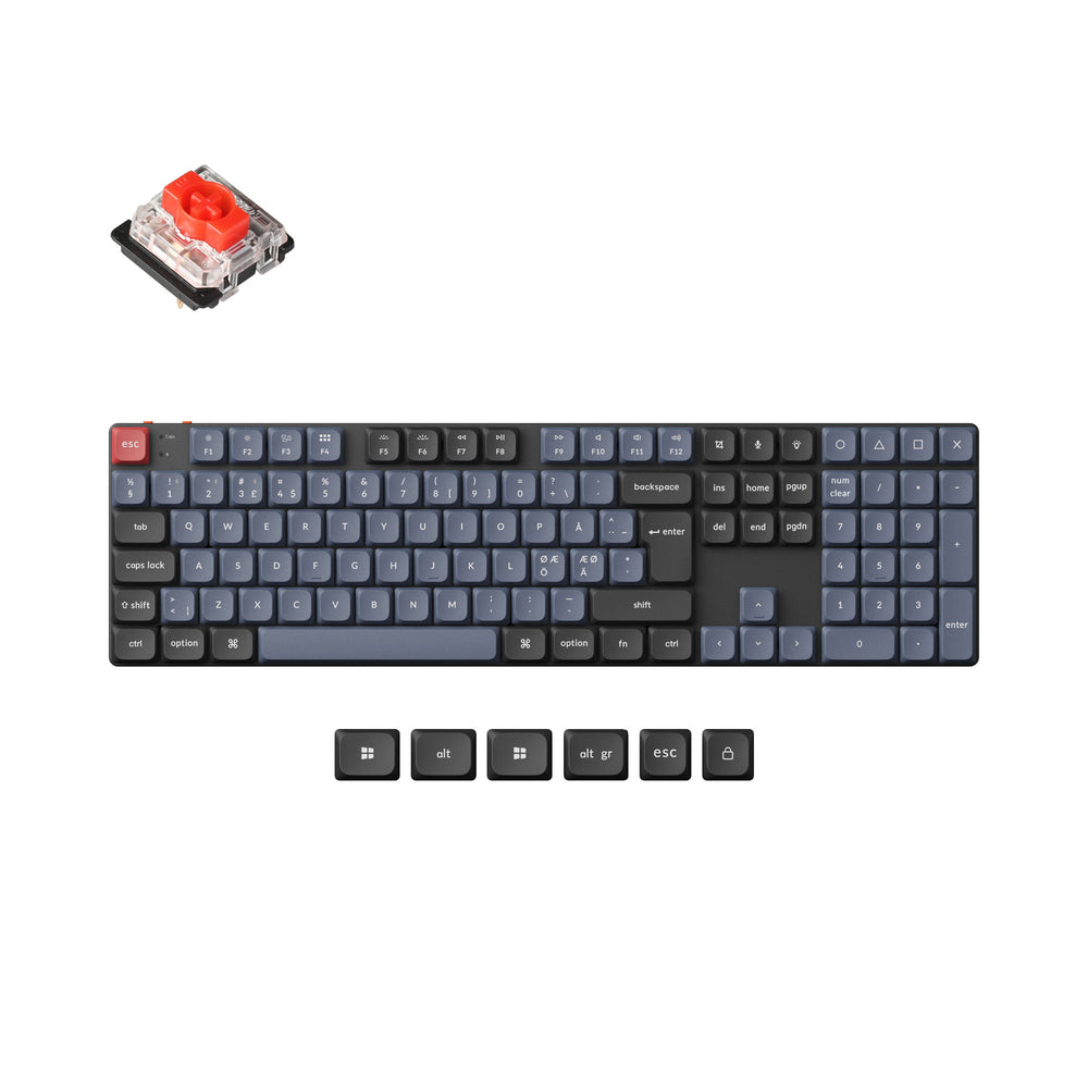 Collezione di layout ISO di tastiere meccaniche personalizzate wireless Keychron K5 Pro QMK/VIA