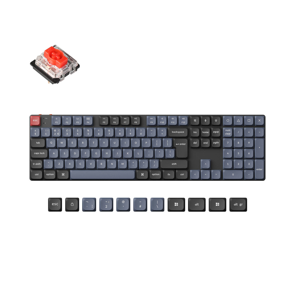 Collezione di layout ISO di tastiere meccaniche personalizzate wireless Keychron K5 Pro QMK/VIA