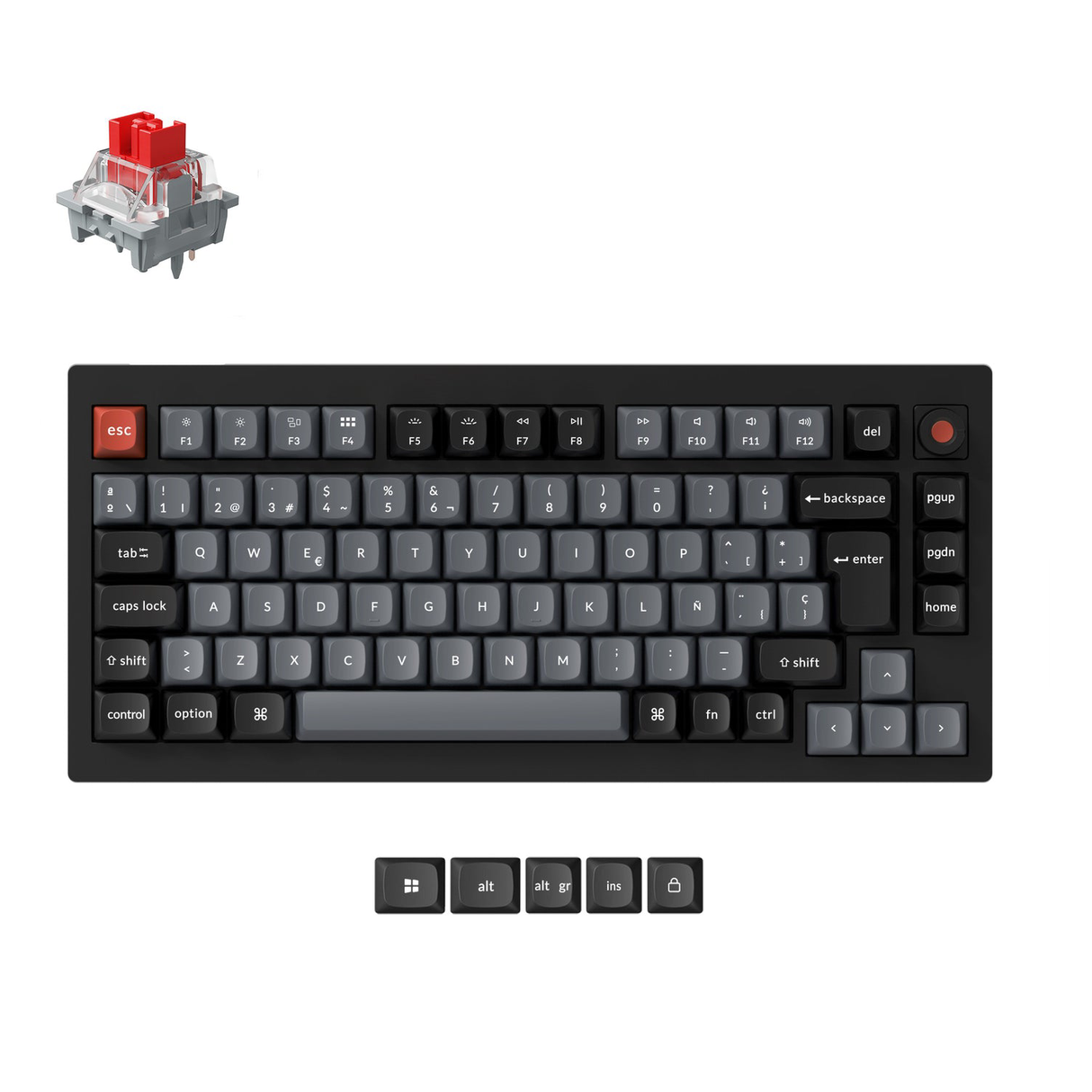 Tastiera meccanica personalizzata Keychron V1 8K QMK cablata, collezione con layout ISO