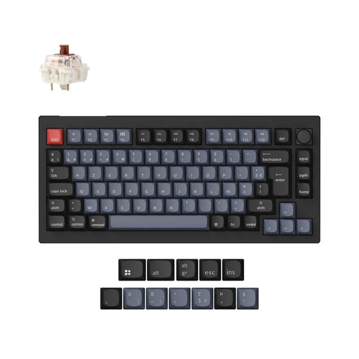 Collezione di tastiere meccaniche personalizzate wireless Keychron V1 Max QMK con layout ISO
