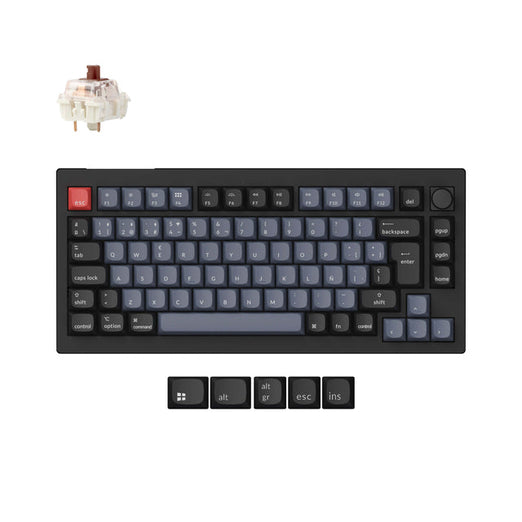 Collezione di tastiere meccaniche personalizzate wireless Keychron V1 Max QMK con layout ISO
