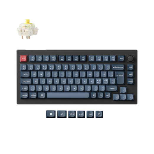 Collezione di tastiere meccaniche personalizzate wireless Keychron V1 Max QMK con layout ISO