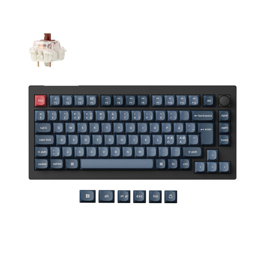 Collezione di tastiere meccaniche personalizzate wireless Keychron V1 Max QMK con layout ISO