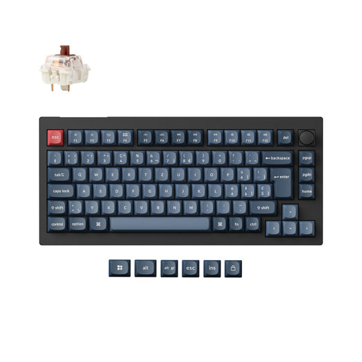 Collezione di tastiere meccaniche personalizzate wireless Keychron V1 Max QMK con layout ISO