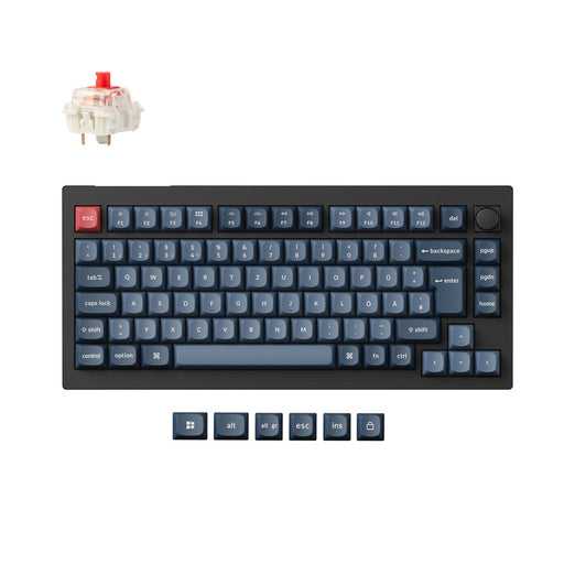 Collezione di tastiere meccaniche personalizzate wireless Keychron V1 Max QMK con layout ISO