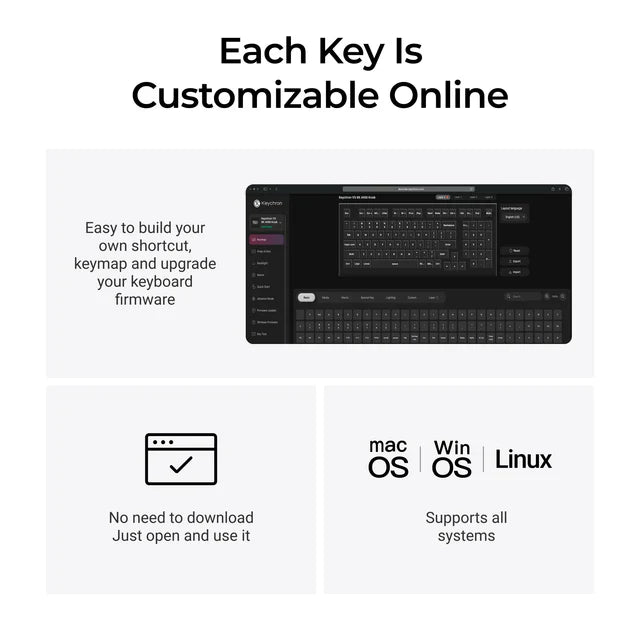 Keychron V5 8K QMK Wired Custom Mechanical Keyboard