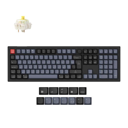 Raccolta di tastiere meccaniche personalizzate wireless QMK Keychron V6 Max con layout ISO