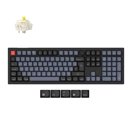 Raccolta di tastiere meccaniche personalizzate wireless QMK Keychron V6 Max con layout ISO