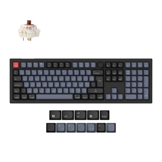 Raccolta di tastiere meccaniche personalizzate wireless QMK Keychron V6 Max con layout ISO
