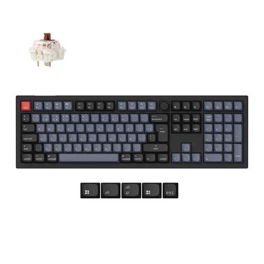 Raccolta di tastiere meccaniche personalizzate wireless QMK Keychron V6 Max con layout ISO