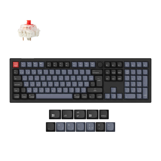 Raccolta di tastiere meccaniche personalizzate wireless QMK Keychron V6 Max con layout ISO