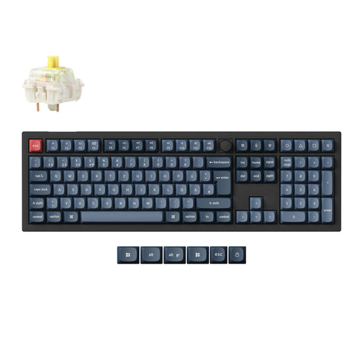 Raccolta di tastiere meccaniche personalizzate wireless QMK Keychron V6 Max con layout ISO
