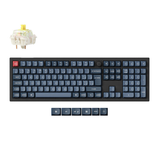 Raccolta di tastiere meccaniche personalizzate wireless QMK Keychron V6 Max con layout ISO
