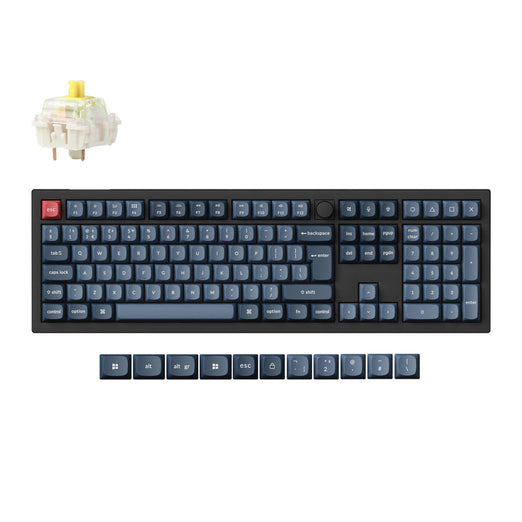 Raccolta di tastiere meccaniche personalizzate wireless QMK Keychron V6 Max con layout ISO