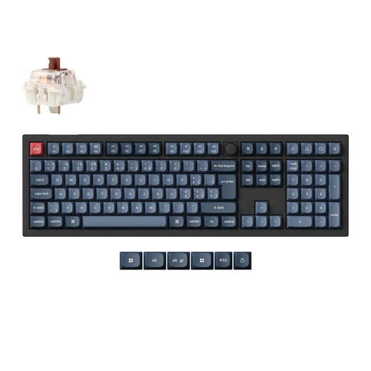 Raccolta di tastiere meccaniche personalizzate wireless QMK Keychron V6 Max con layout ISO