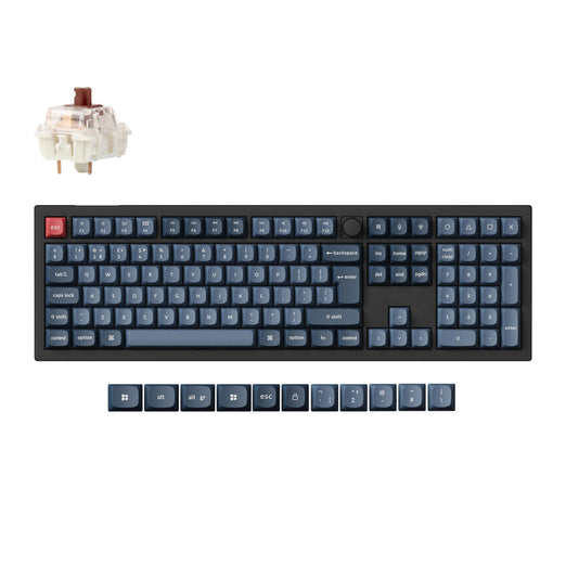 Raccolta di tastiere meccaniche personalizzate wireless QMK Keychron V6 Max con layout ISO