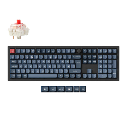 Raccolta di tastiere meccaniche personalizzate wireless QMK Keychron V6 Max con layout ISO