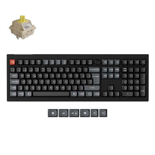 Collezione di tastiere meccaniche personalizzate wireless Keychron V6 Ultra 8K con layout ISO